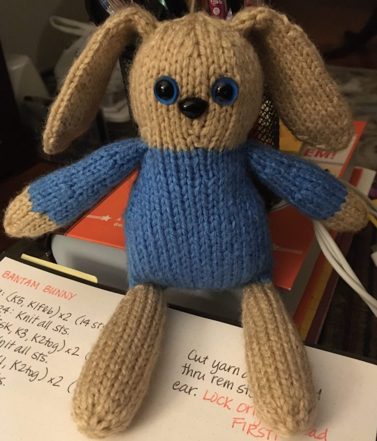 A knitted stuffed animal I made.